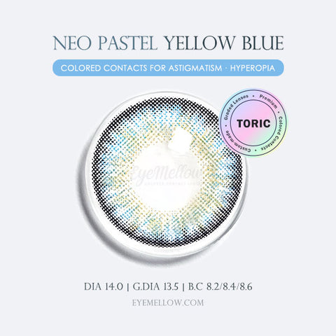 [Yearly] Neo Pastel Yellow Blue (Hyperopia) Colored Contact Lenses