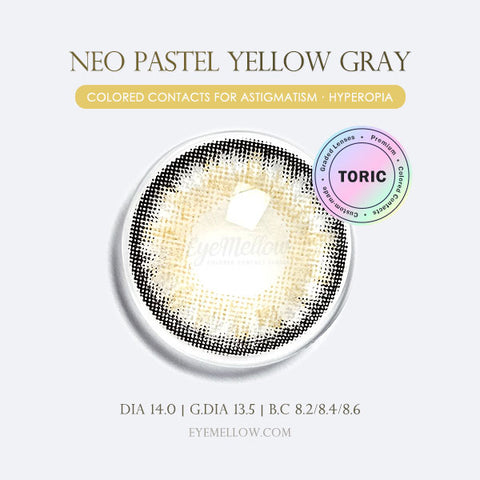 [Yearly] Neo Pastel Yellow Gray (Toric) Colored Contact Lenses