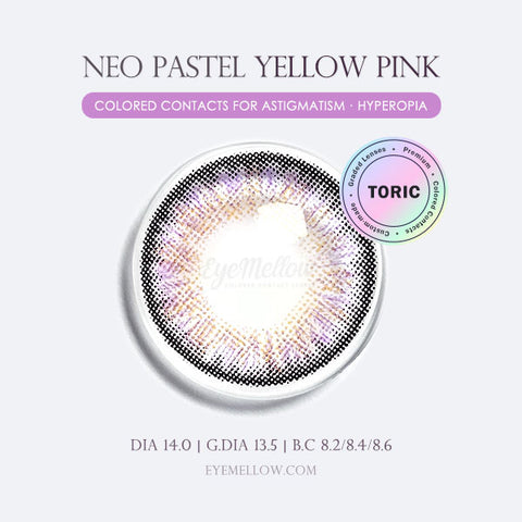 [Yearly] Neo Pastel Yellow Pink (Toric) Colored Contact Lenses