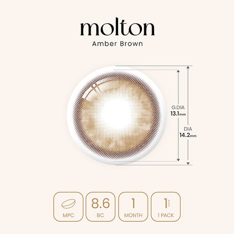 [Monthly] i-SHA Oriana Molton Amber Brown Colored Contact Lenses