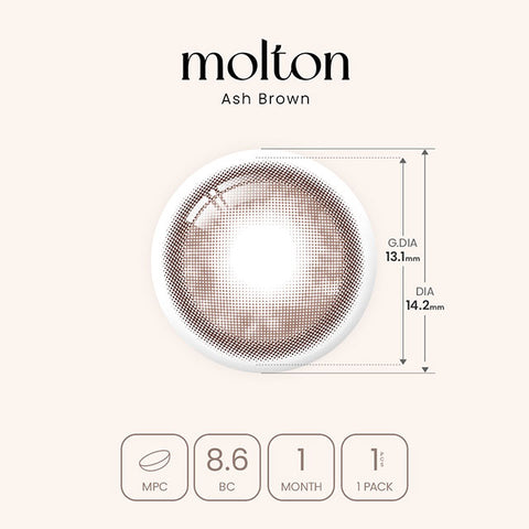 [Monthly] i-SHA Oriana Molton Ash Brown Colored Contact Lenses