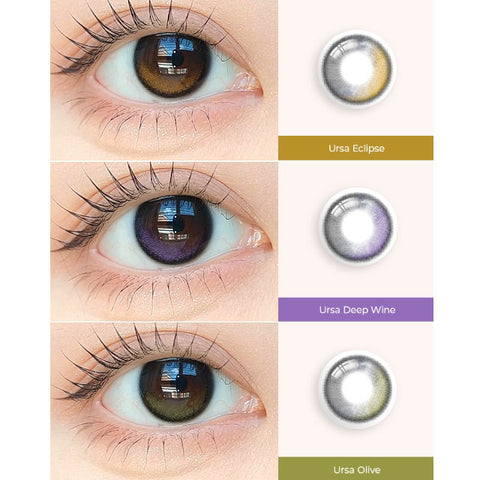 [Monthly] i-SHA Polaris Ursa Deep Wine Colored Contact Lenses - Silicone hydrogel