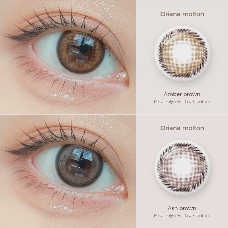 [Monthly] i-SHA Oriana Molton Amber Brown Colored Contact Lenses